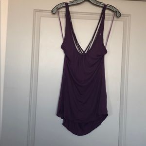 Purple Guess tank - crisscross open back
